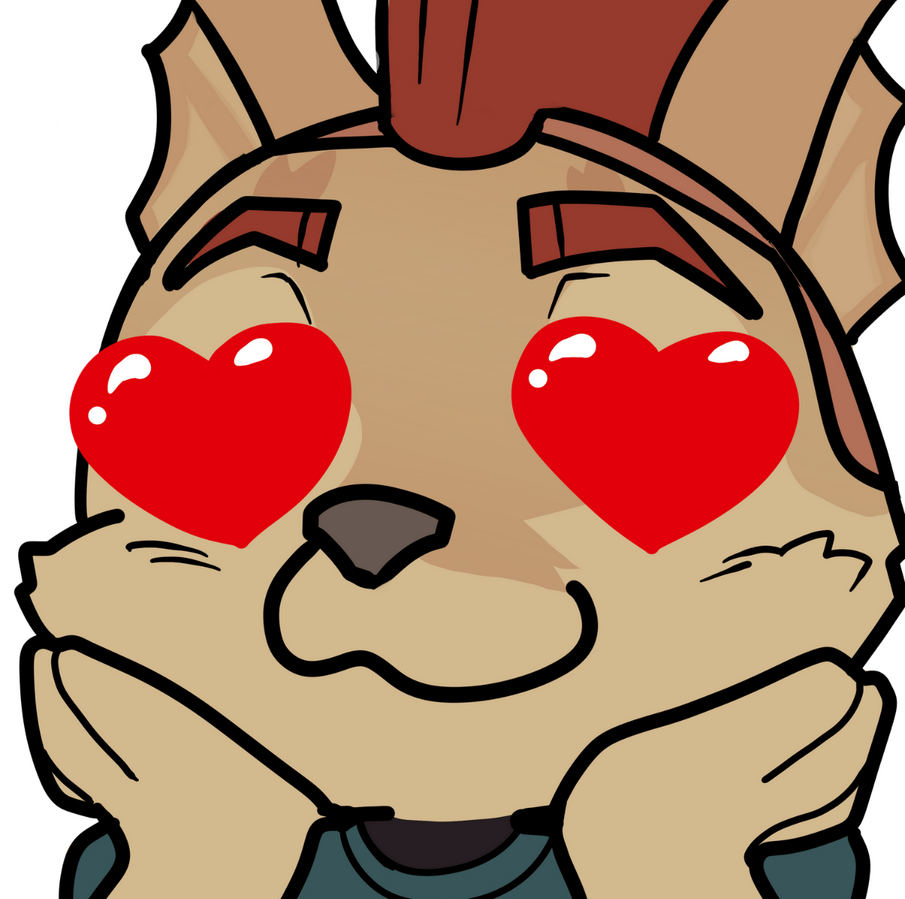 Loving canine character